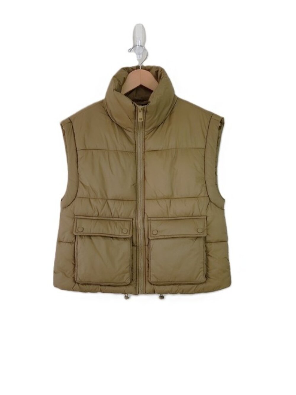 Industry Republic Clothing Women’s Olive Green Quilted Puffer Vest size S NWT